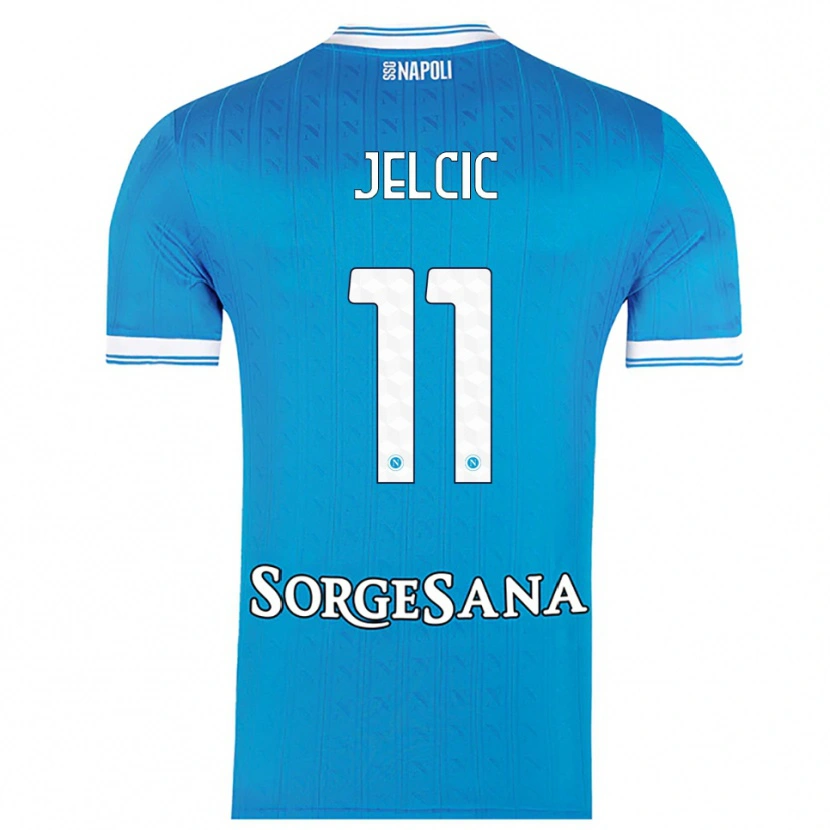 Danxen Donna Maglia Maja Jelčić #11 Azzurro Bianco Kit Gara Home 2025/26 Maglietta