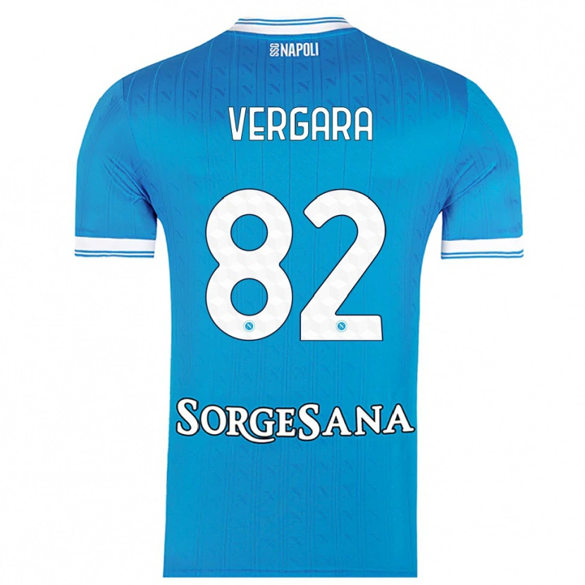 Danxen Donna Maglia Antonio Vergara #82 Azzurro Bianco Kit Gara Home 2025/26 Maglietta
