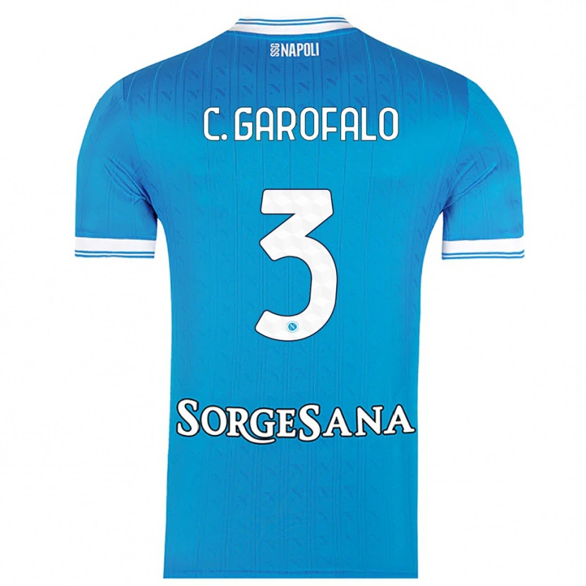 Danxen Donna Maglia Christian Garofalo #3 Azzurro Bianco Kit Gara Home 2025/26 Maglietta