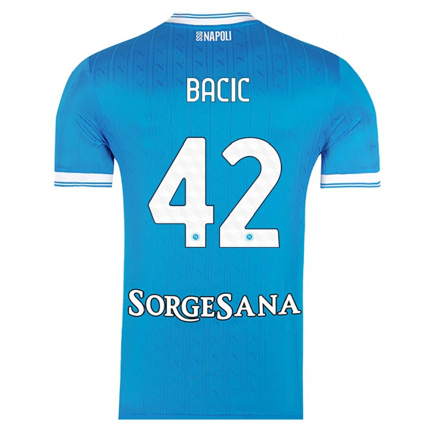 Danxen Donna Maglia Doris Bačić #42 Azzurro Bianco Kit Gara Home 2025/26 Maglietta
