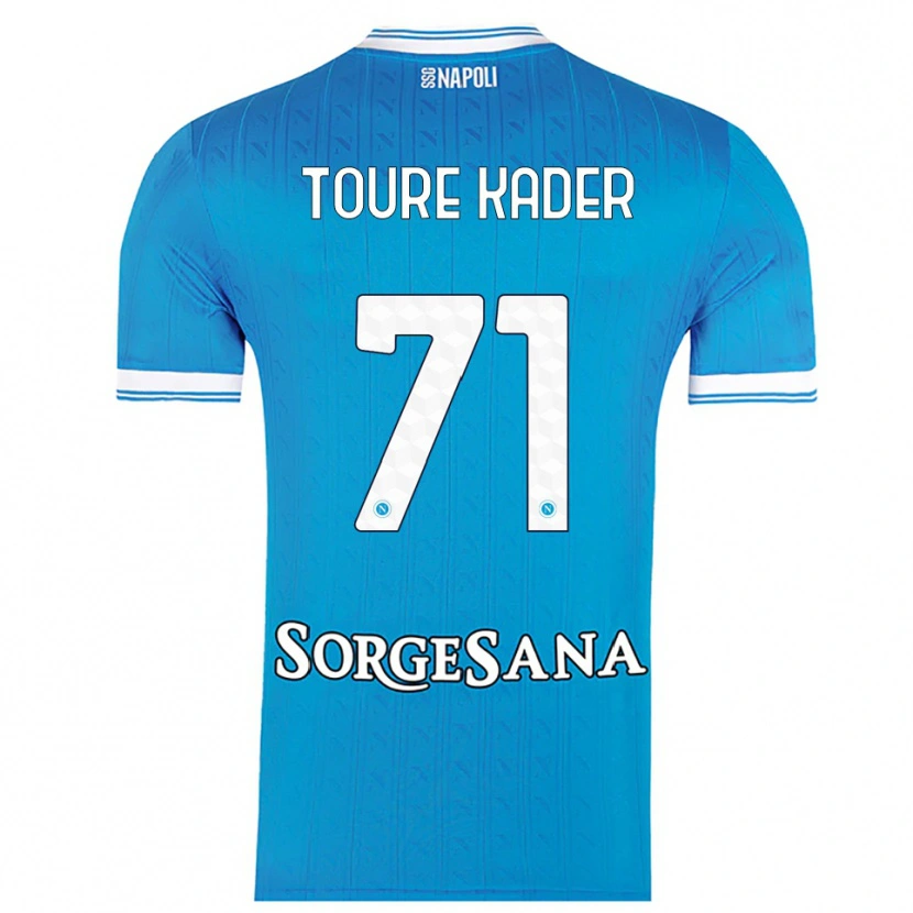 Danxen Donna Maglia Aziz Toure Kader #71 Azzurro Bianco Kit Gara Home 2025/26 Maglietta