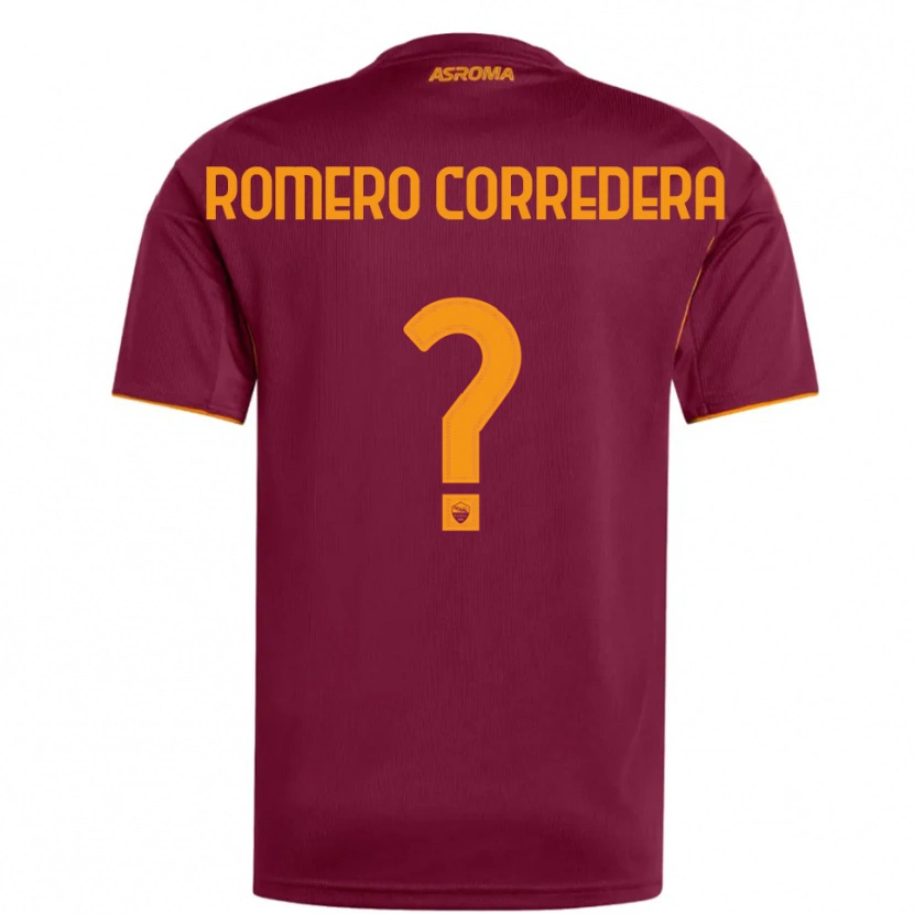 Danxen Donna Maglia Miguel Romero Corredera #0 Bordeaux Arancione Kit Gara Home 2025/26 Maglietta