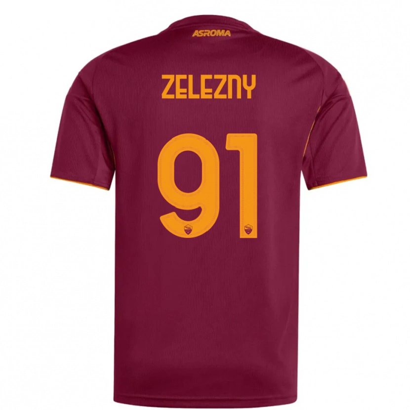 Danxen Donna Maglia Radoslaw Zelezny #91 Bordeaux Arancione Kit Gara Home 2025/26 Maglietta