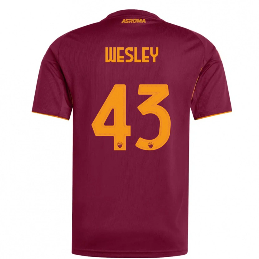Danxen Donna Maglia Wesley #43 Bordeaux Arancione Kit Gara Home 2025/26 Maglietta