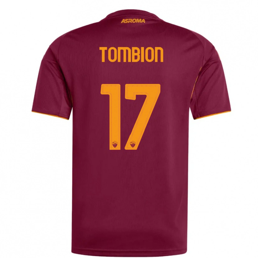 Danxen Donna Maglia Gianmarco Tombion #17 Bordeaux Arancione Kit Gara Home 2025/26 Maglietta
