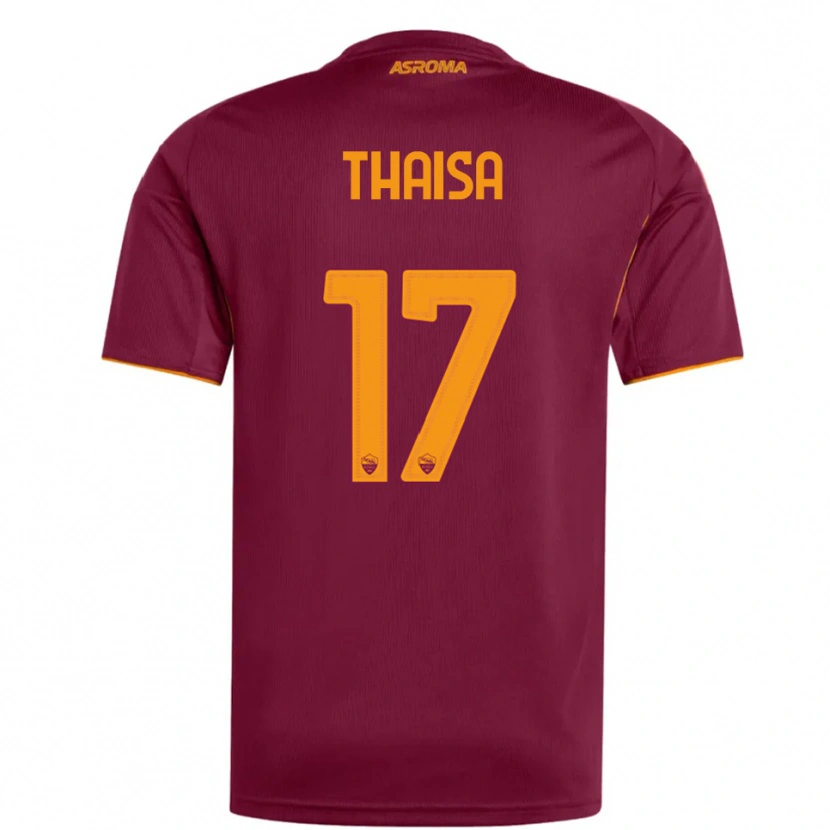 Danxen Donna Maglia Thaisa #17 Bordeaux Arancione Kit Gara Home 2025/26 Maglietta