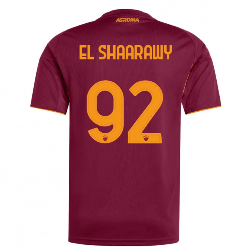 Danxen Donna Maglia Stephan El Shaarawy #92 Bordeaux Arancione Kit Gara Home 2025/26 Maglietta