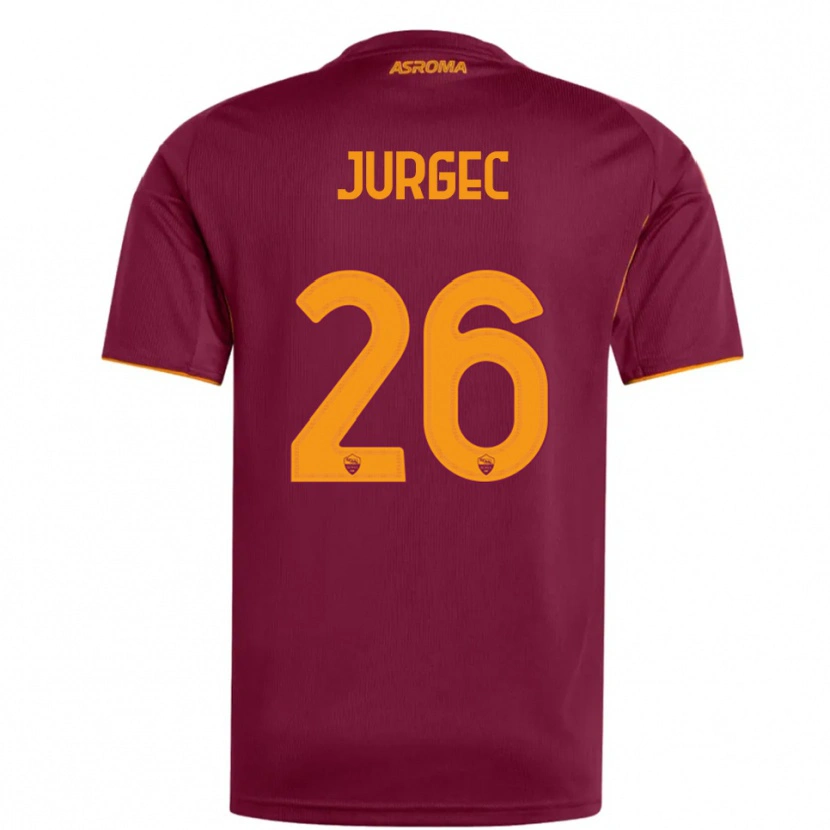 Danxen Donna Maglia Jan Jurgec #26 Bordeaux Arancione Kit Gara Home 2025/26 Maglietta