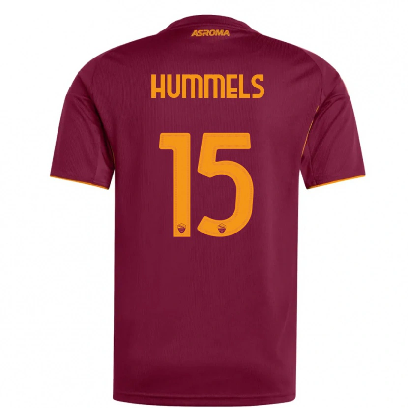 Danxen Donna Maglia Mats Hummels #15 Bordeaux Arancione Kit Gara Home 2025/26 Maglietta