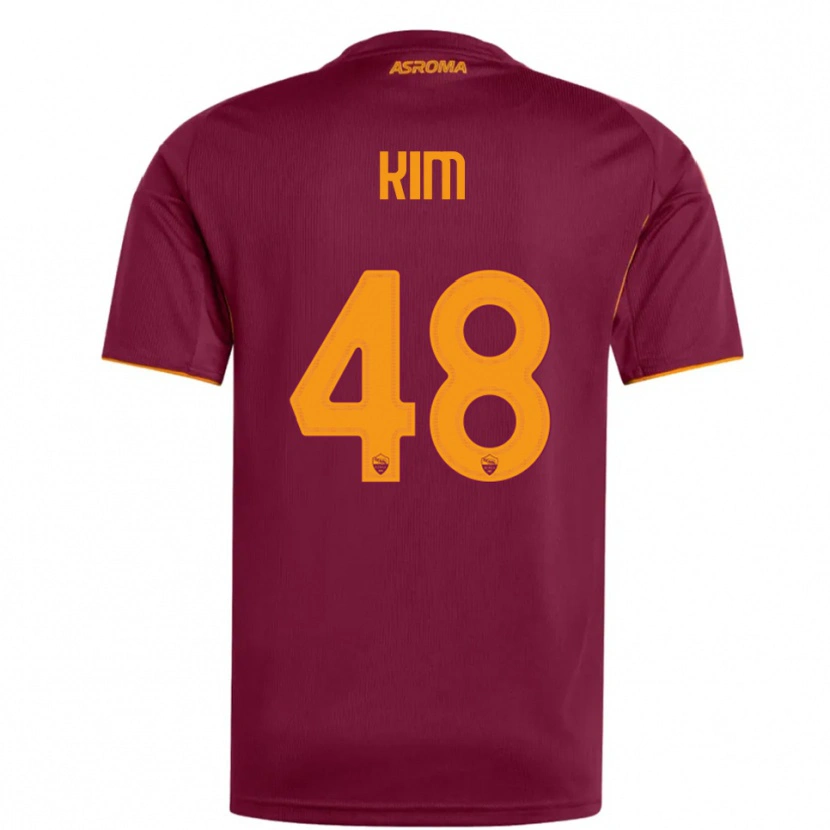 Danxen Donna Maglia Shin-Ji Kim #48 Bordeaux Arancione Kit Gara Home 2025/26 Maglietta