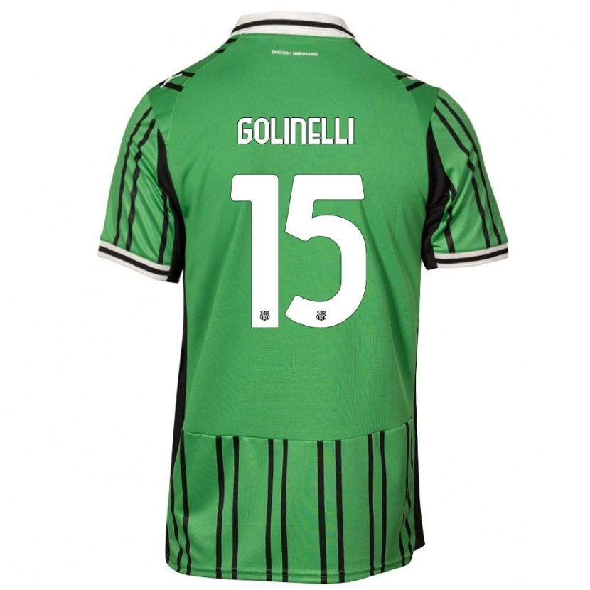 Danxen Donna Maglia Emanuele Golinelli #15 Verde Nero Kit Gara Home 2025/26 Maglietta