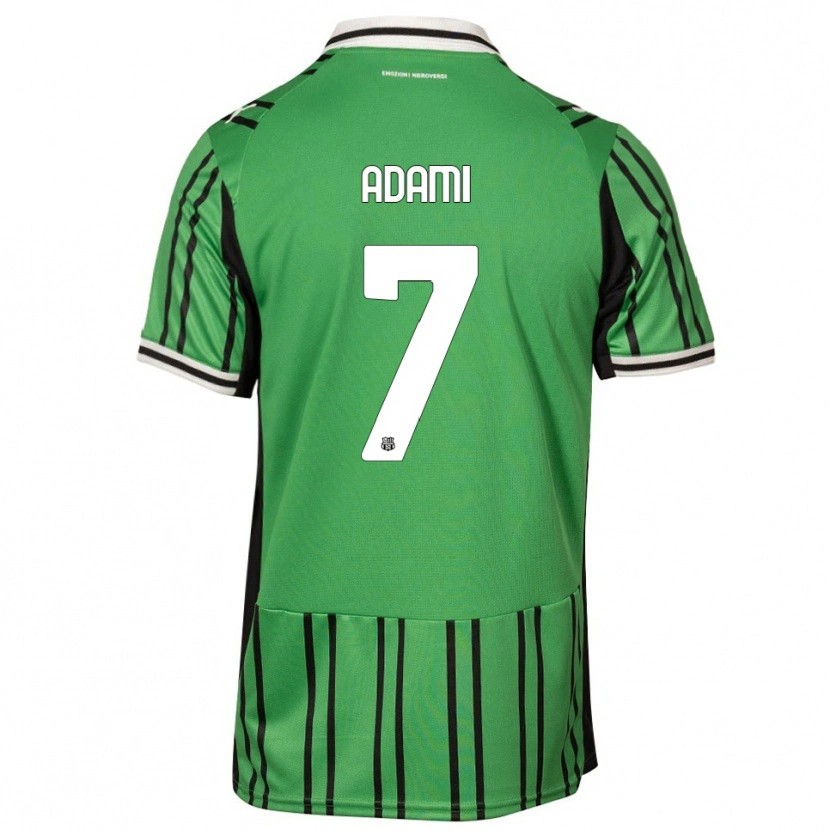 Danxen Donna Maglia Greta Adami #7 Verde Nero Kit Gara Home 2025/26 Maglietta