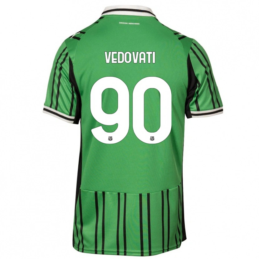 Danxen Donna Maglia Gabriele Vedovati #90 Verde Nero Kit Gara Home 2025/26 Maglietta