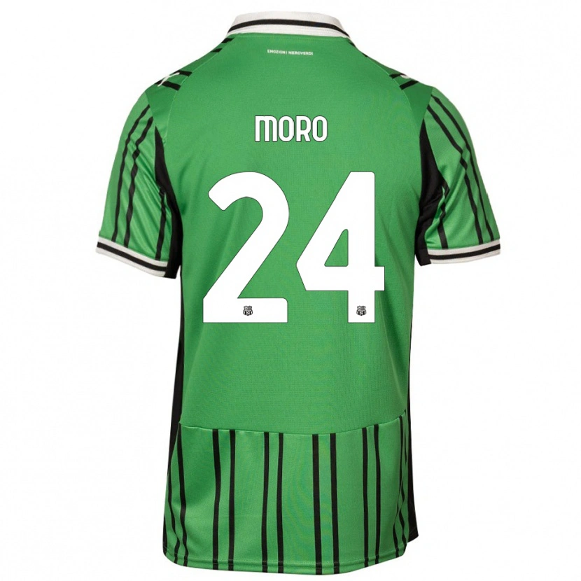 Danxen Donna Maglia Luca Moro #24 Verde Nero Kit Gara Home 2025/26 Maglietta