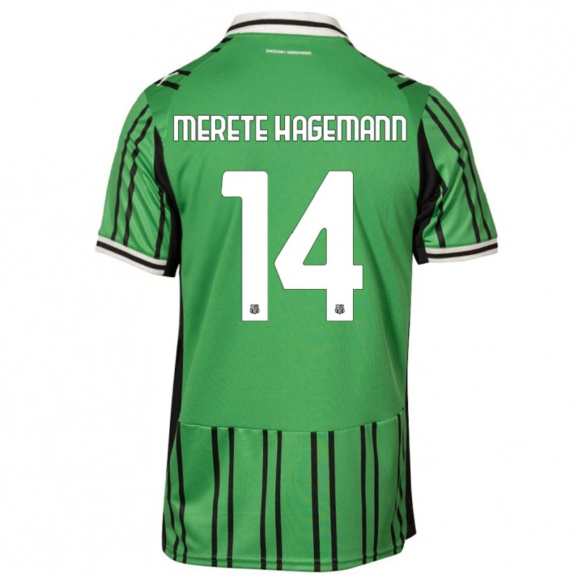 Danxen Donna Maglia Maja Merete Hagemann #14 Verde Nero Kit Gara Home 2025/26 Maglietta