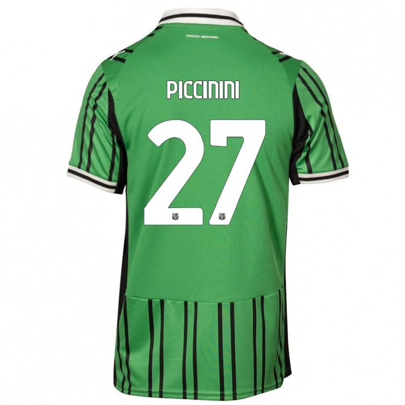 Danxen Donna Maglia Stefano Piccinini #27 Verde Nero Kit Gara Home 2025/26 Maglietta
