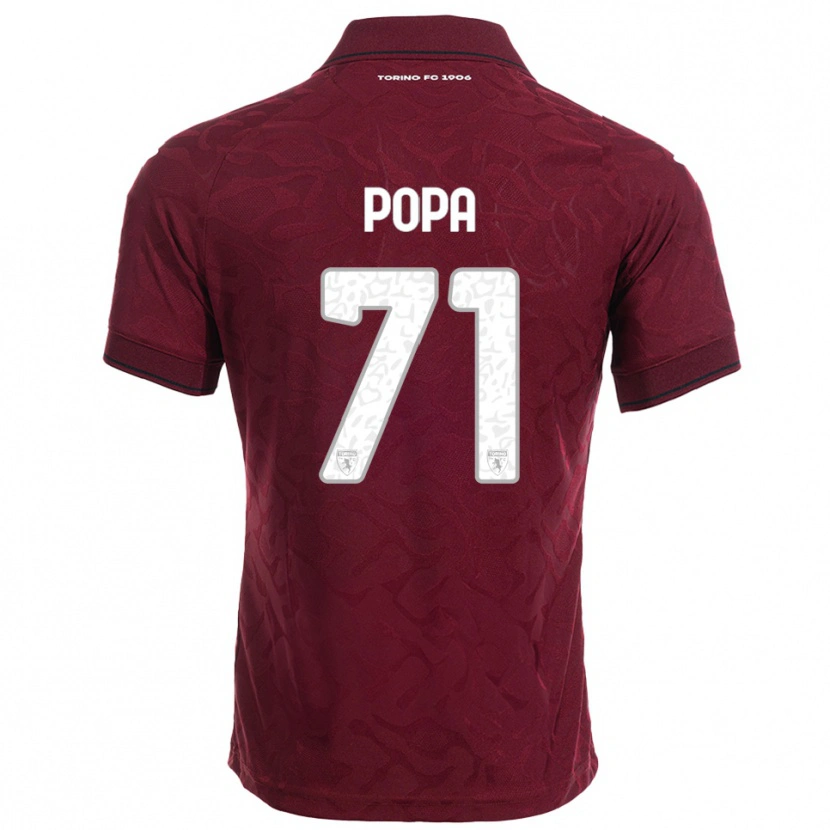 Danxen Donna Maglia Mihai Popa #71 Bordeaux Bianco Kit Gara Home 2025/26 Maglietta