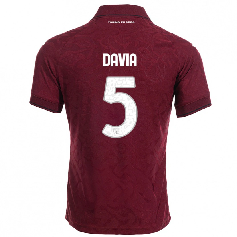 Danxen Donna Maglia Emiliano Davia #5 Bordeaux Bianco Kit Gara Home 2025/26 Maglietta
