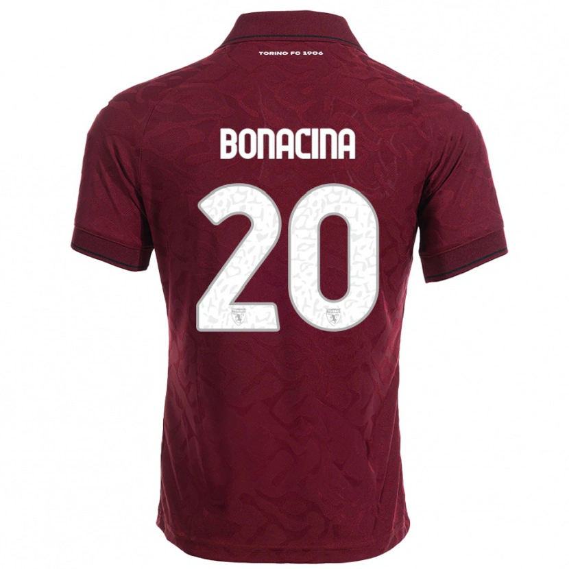 Danxen Donna Maglia David Bonacina #20 Bordeaux Bianco Kit Gara Home 2025/26 Maglietta