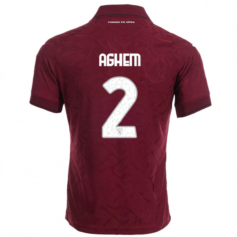 Danxen Donna Maglia Brigitta Aghem #2 Bordeaux Bianco Kit Gara Home 2025/26 Maglietta