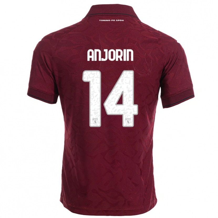 Danxen Donna Maglia Tino Anjorin #14 Bordeaux Bianco Kit Gara Home 2025/26 Maglietta