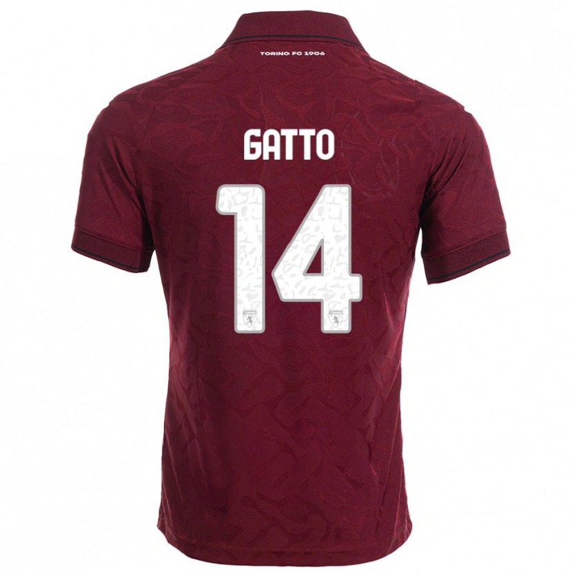 Danxen Donna Maglia Tommaso Gatto #14 Bordeaux Bianco Kit Gara Home 2025/26 Maglietta