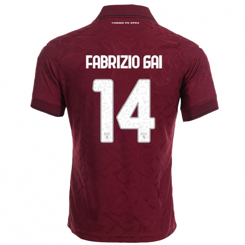 Danxen Donna Maglia Fabrizio Gai #14 Bordeaux Bianco Kit Gara Home 2025/26 Maglietta