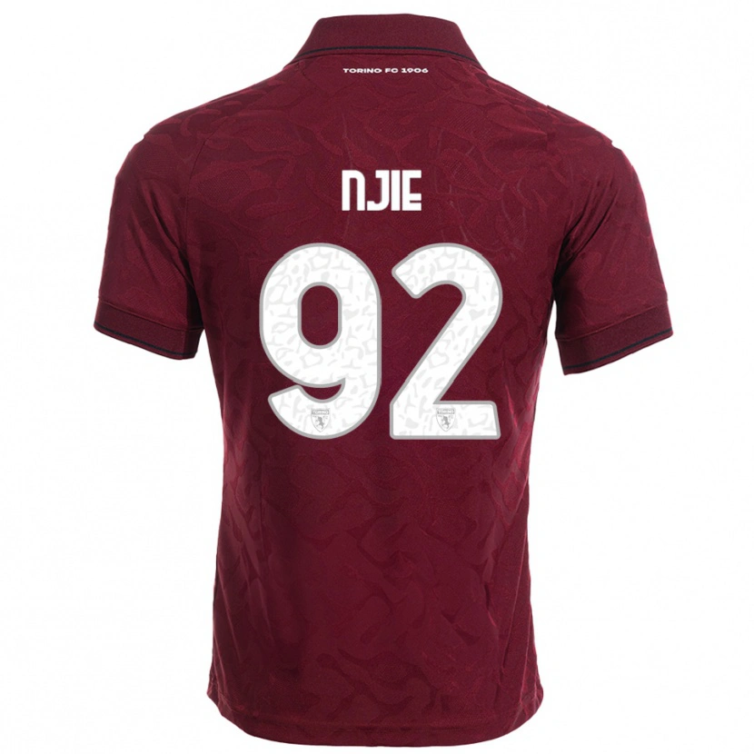 Danxen Donna Maglia Alieu Njie #92 Bordeaux Bianco Kit Gara Home 2025/26 Maglietta