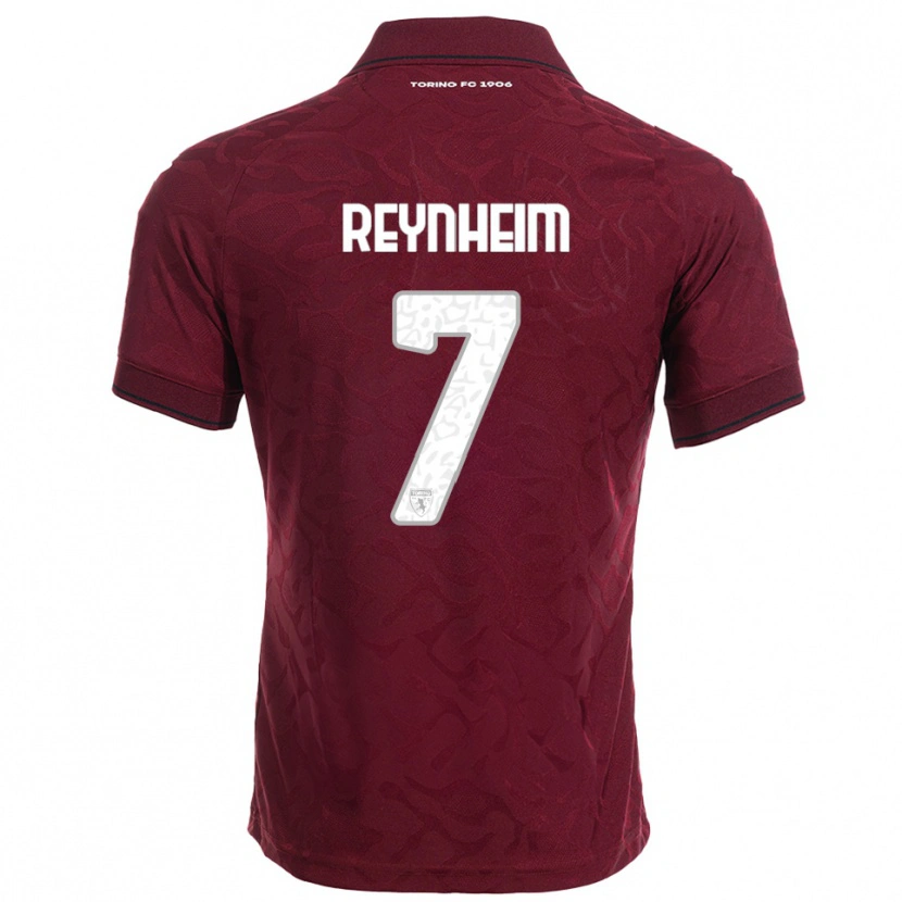 Danxen Donna Maglia Dávid Reynheim #7 Bordeaux Bianco Kit Gara Home 2025/26 Maglietta