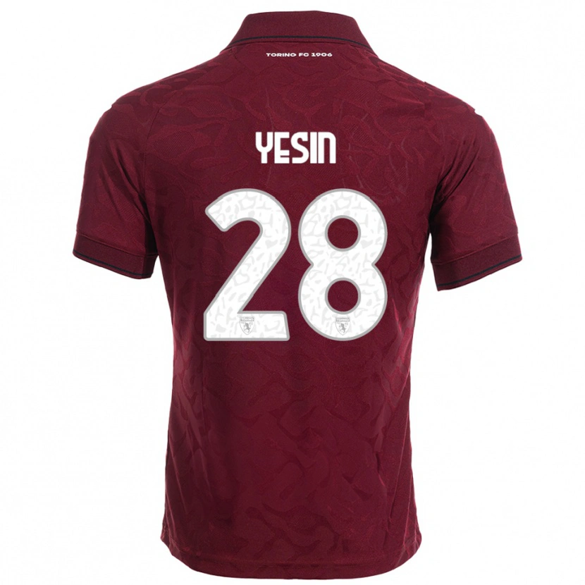 Danxen Donna Maglia Demyan Yesin #28 Bordeaux Bianco Kit Gara Home 2025/26 Maglietta