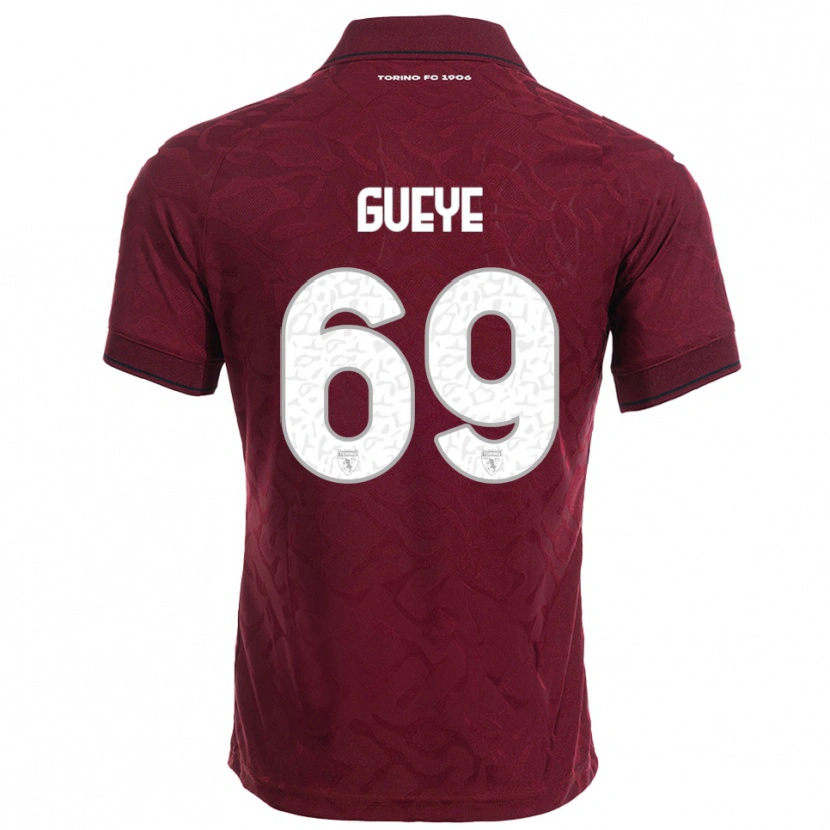 Danxen Donna Maglia Ousmane Gueye #69 Bordeaux Bianco Kit Gara Home 2025/26 Maglietta