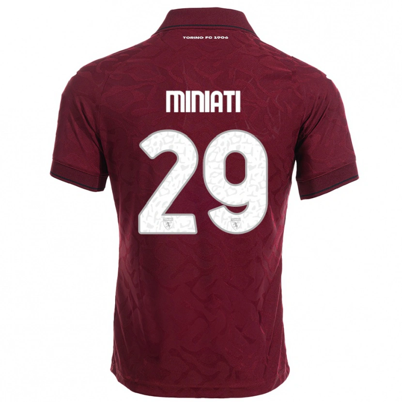 Danxen Donna Maglia Elisa Miniati #29 Bordeaux Bianco Kit Gara Home 2025/26 Maglietta