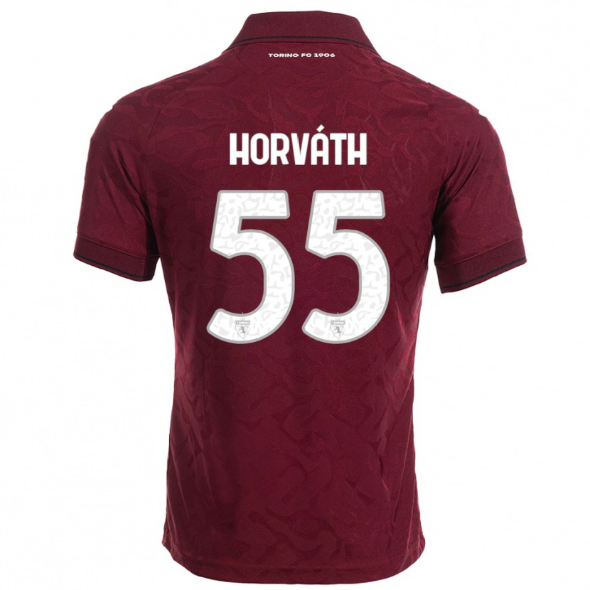Danxen Donna Maglia Krisztofer Horváth #55 Bordeaux Bianco Kit Gara Home 2025/26 Maglietta