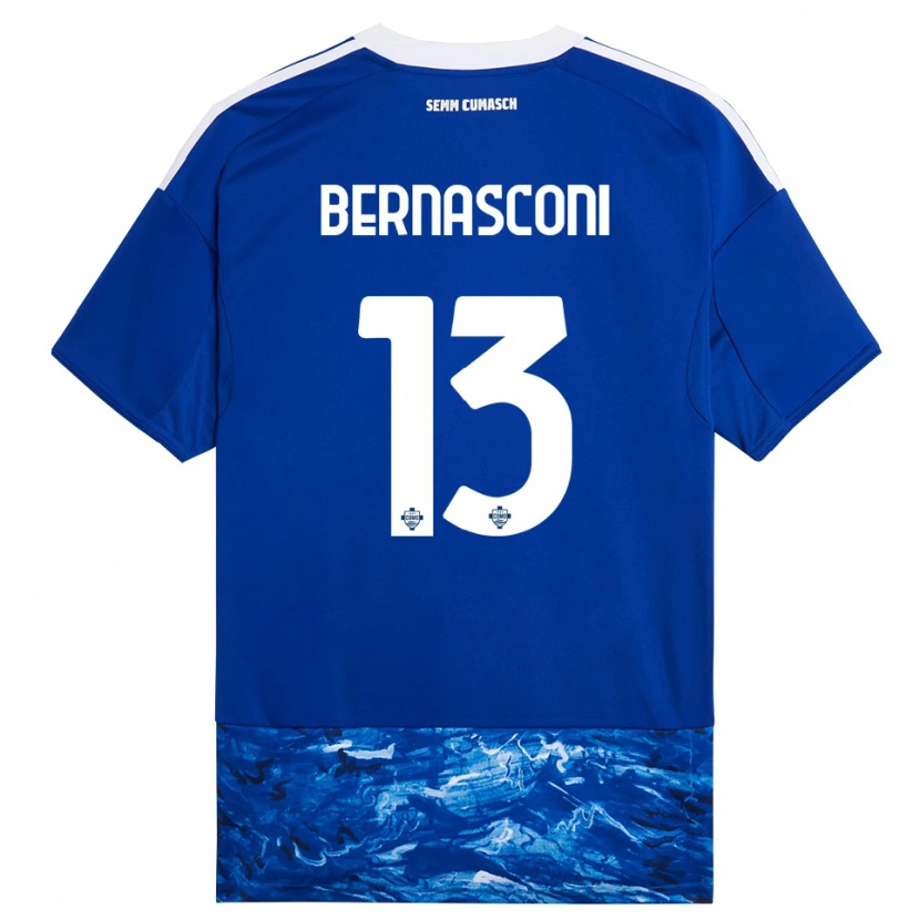 Danxen Donna Maglia Enea Bernasconi #13 Blu Bianco Kit Gara Home 2025/26 Maglietta
