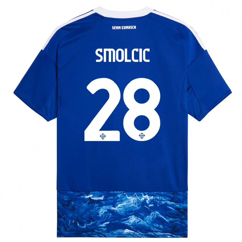 Danxen Donna Maglia Ivan Smolcic #28 Blu Bianco Kit Gara Home 2025/26 Maglietta