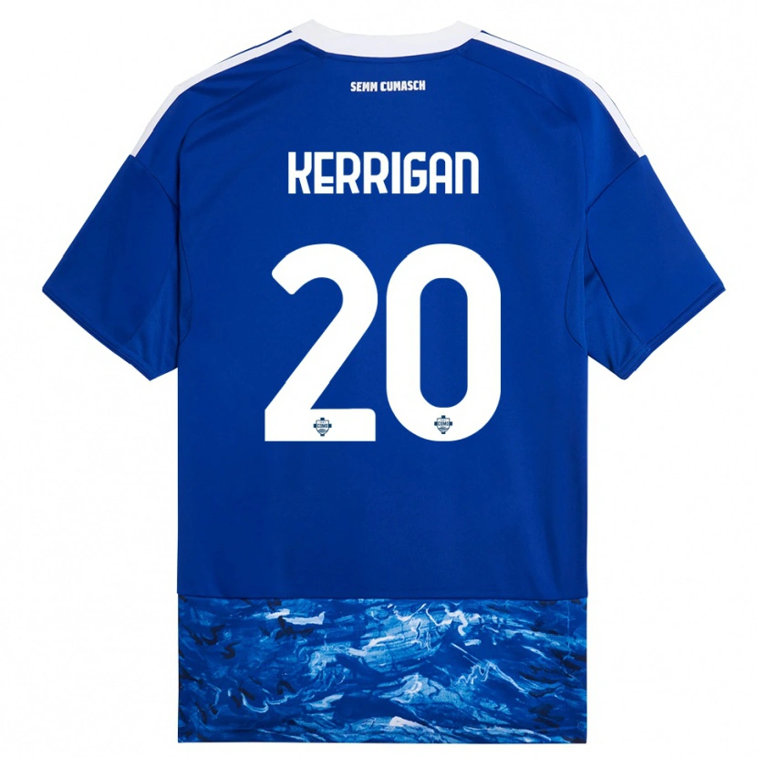 Danxen Donna Maglia Liam Kerrigan #20 Blu Bianco Kit Gara Home 2025/26 Maglietta