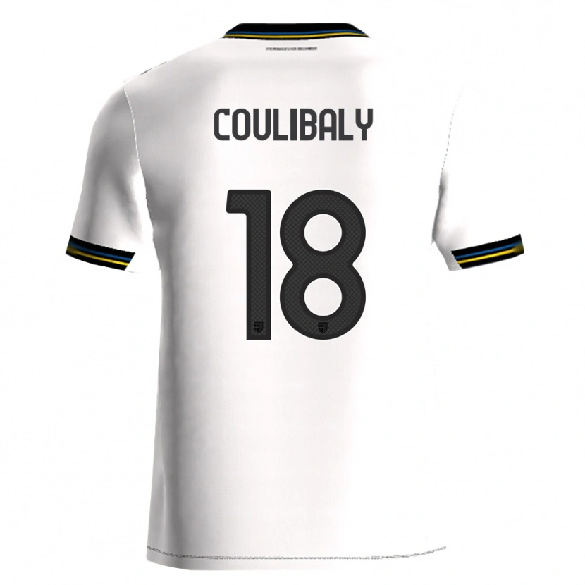 Danxen Donna Maglia Aboubacar-Sama Coulibaly #18 Bianco Nero Kit Gara Home 2025/26 Maglietta