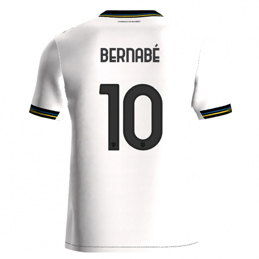 Danxen Donna Maglia Adrián Bernabé #10 Bianco Nero Kit Gara Home 2025/26 Maglietta