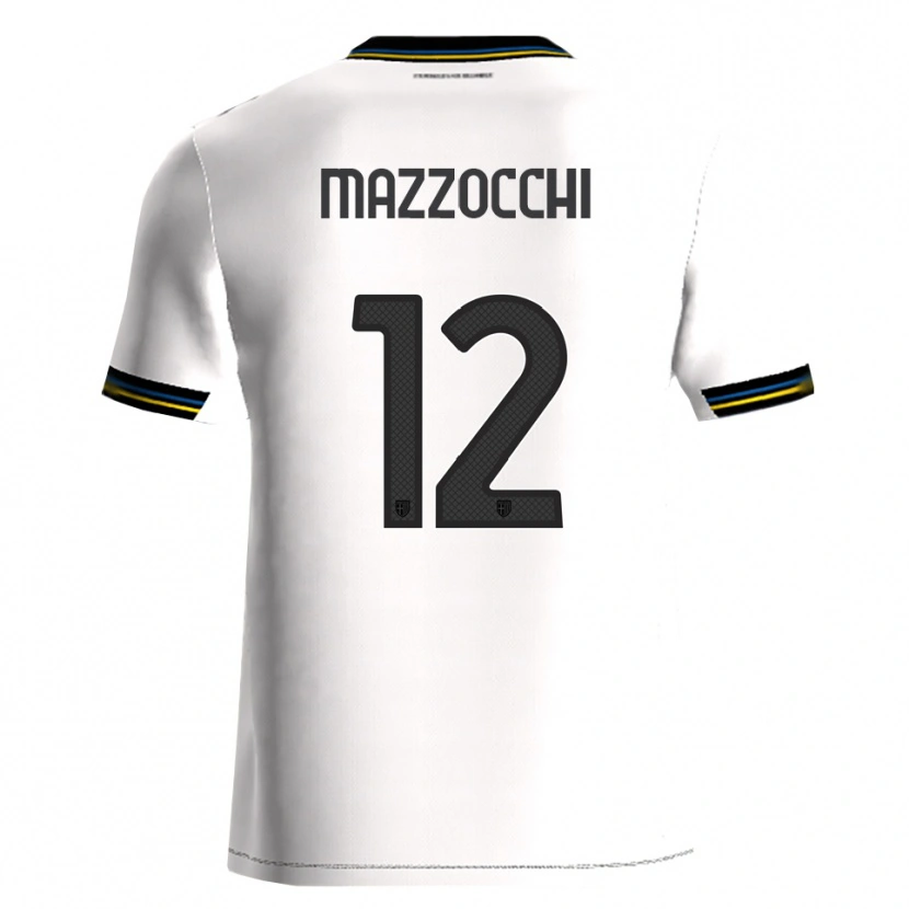 Danxen Donna Maglia Alessandro Mazzocchi #12 Bianco Nero Kit Gara Home 2025/26 Maglietta