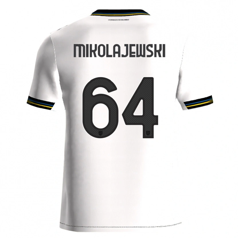 Danxen Donna Maglia Daniel Mikolajewski #64 Bianco Nero Kit Gara Home 2025/26 Maglietta