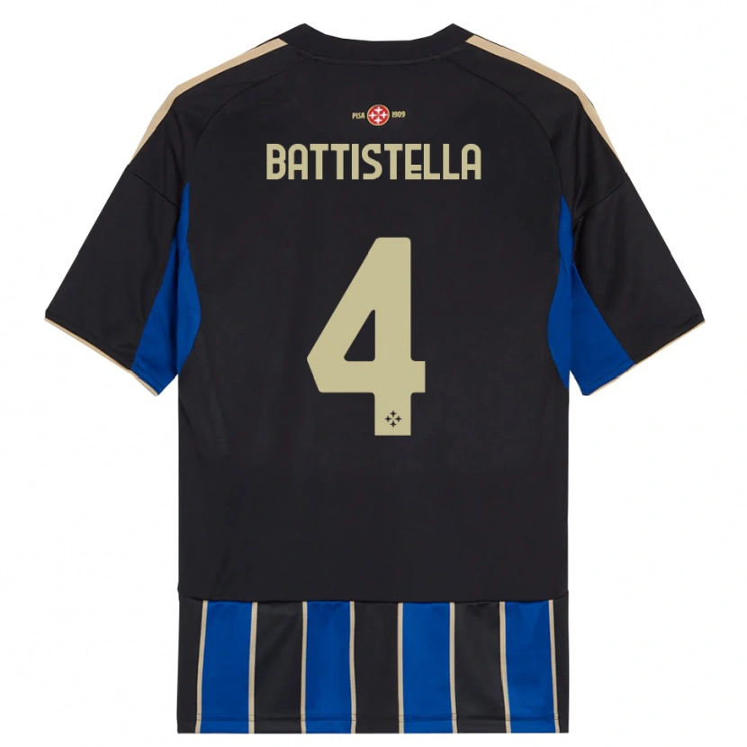 Danxen Donna Maglia Daniel Battistella #4 Nero Blu Kit Gara Home 2025/26 Maglietta