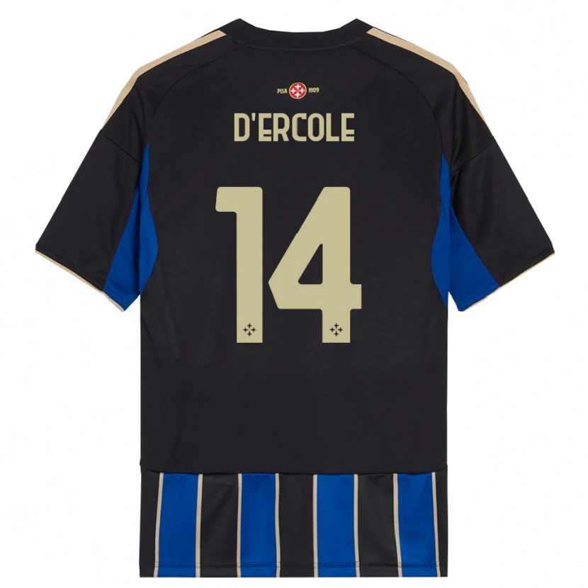 Danxen Donna Maglia Enrico D'ercole #14 Nero Blu Kit Gara Home 2025/26 Maglietta