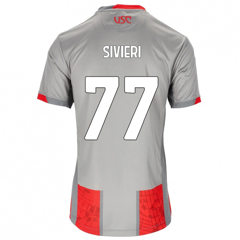 Danxen Donna Maglia Lorenzo Sivieri #77 Rosso Grigio Kit Gara Home 2025/26 Maglietta