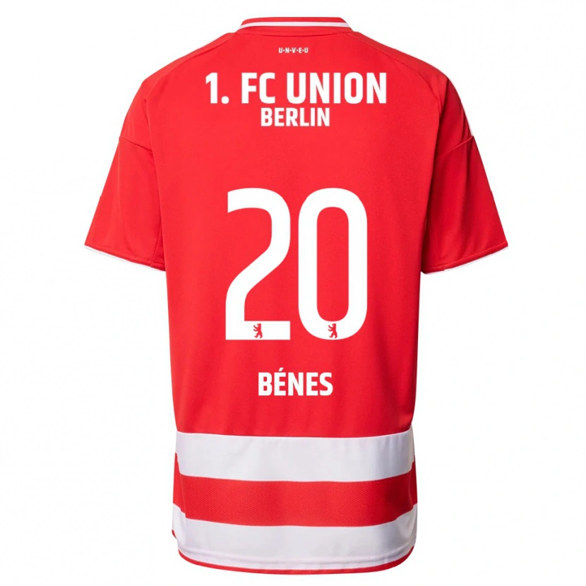 Danxen Donna Maglia László Bénes #20 Rosso Bianco Kit Gara Home 2025/26 Maglietta