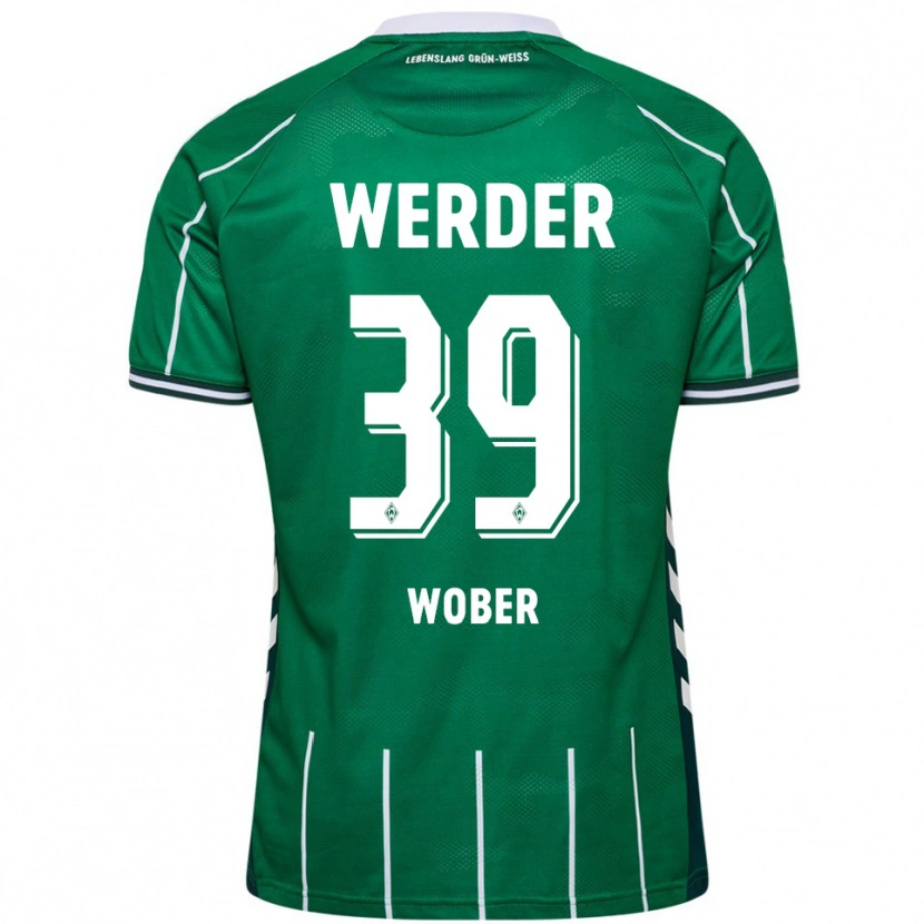 Danxen Donna Maglia Maximilian Wöber #39 Verde Bianco Kit Gara Home 2025/26 Maglietta