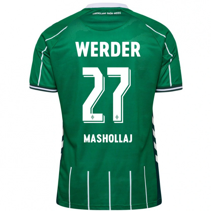 Danxen Donna Maglia Benjamin Mashollaj #27 Verde Bianco Kit Gara Home 2025/26 Maglietta