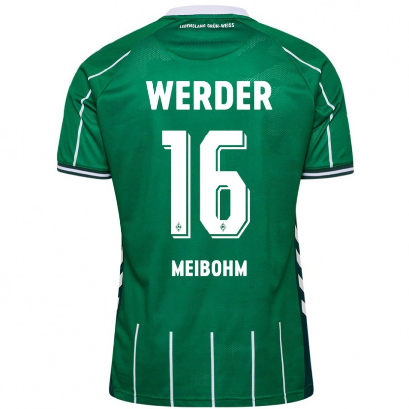 Danxen Donna Maglia Joel Meibohm #16 Verde Bianco Kit Gara Home 2025/26 Maglietta