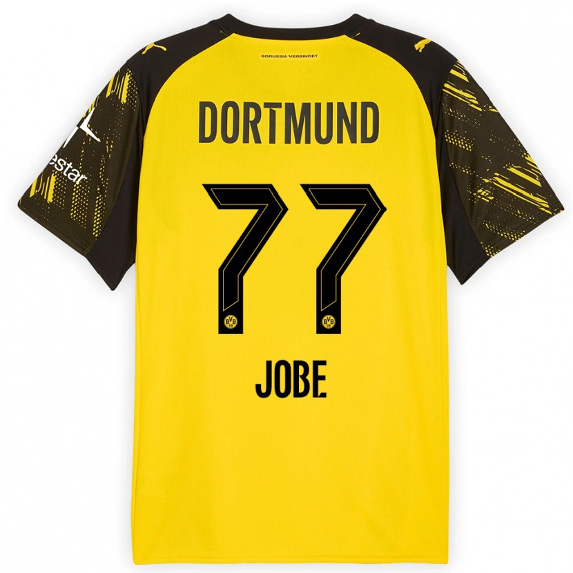 Danxen Donna Maglia Jobe Bellingham #77 Giallo Nero Kit Gara Home 2025/26 Maglietta