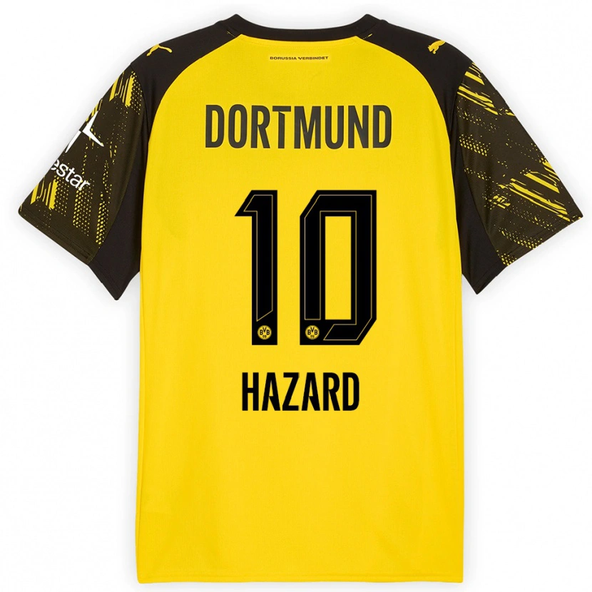 Danxen Donna Maglia Thorgan Hazard #10 Giallo Nero Kit Gara Home 2025/26 Maglietta