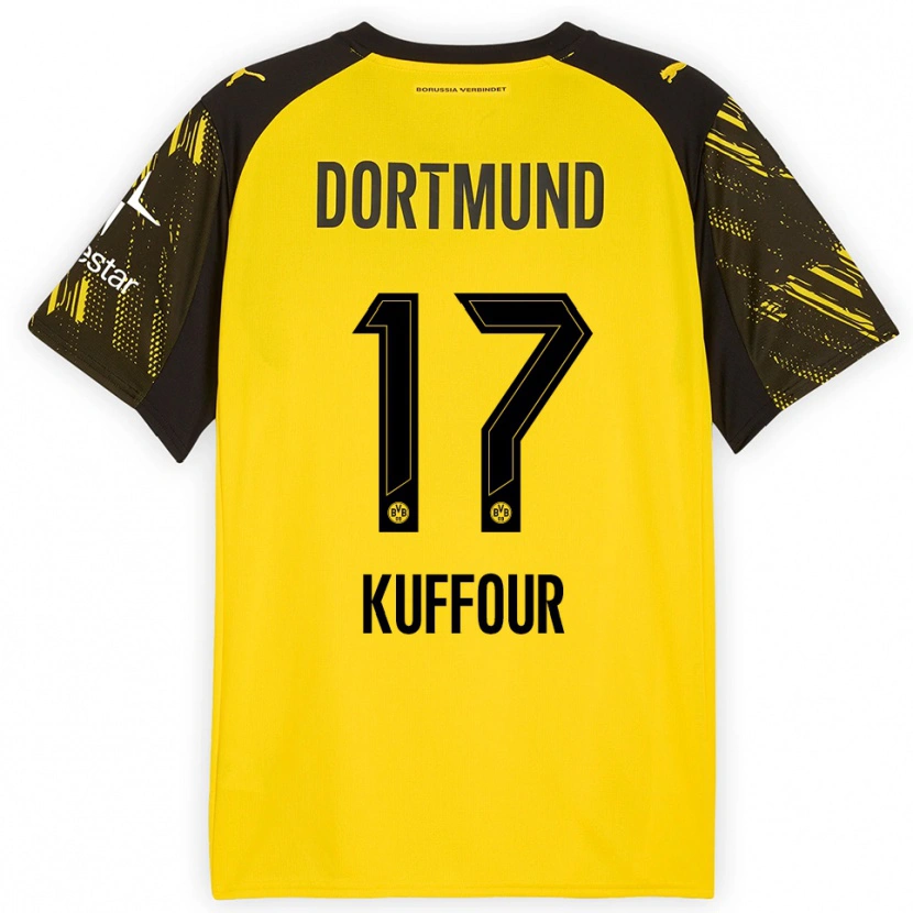 Danxen Donna Maglia Lloyd-Addo Kuffour #17 Giallo Nero Kit Gara Home 2025/26 Maglietta